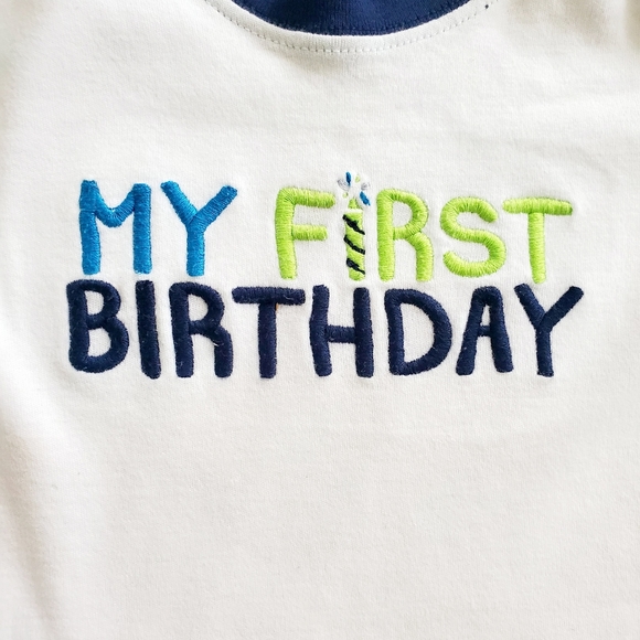 3/$25 Carter first birthday onsie - Picture 2 of 4